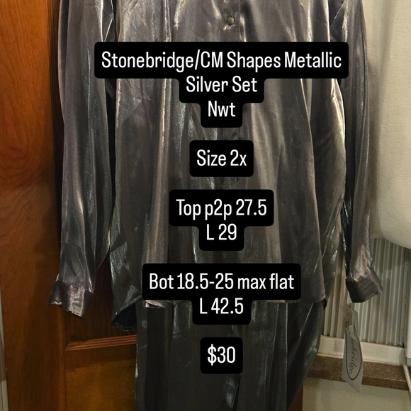 Vintage Other - Vintage Stonebridge/CM Shapes Metallic Silver Set